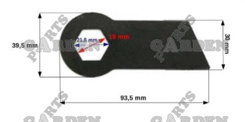 Nabor nožev za vertikutatorja CASTORAMA SPS38 in HECHT 5654 SET 18 kosov (nadomestna orig.št.904218, 565400100) 